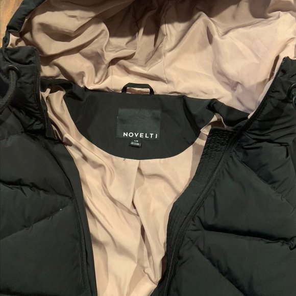 NOVELTI Black Quilted Puffer Winter Coat Size L - Picture 3 of 5